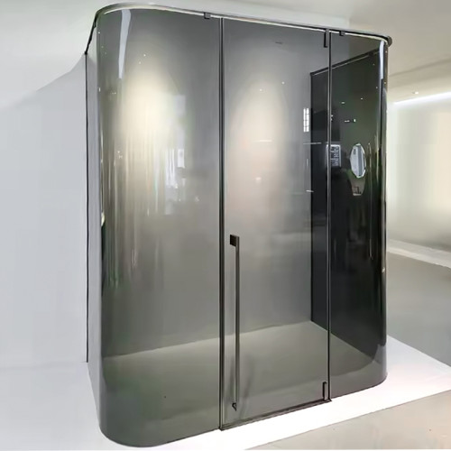 Shower Tempered Glass Gray Curved | Wholesale Durable and Safe Curved Glass for Premium Shower Room