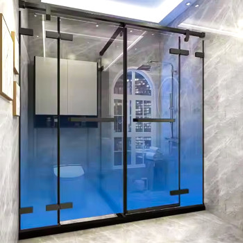 Bulk Buying Shower Tempered Glass Blue Gradient | Top-Quality Tempered Glass for Bathroom Showers