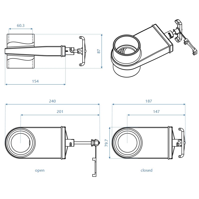 Spa Valve SV150 SV200 Dimension