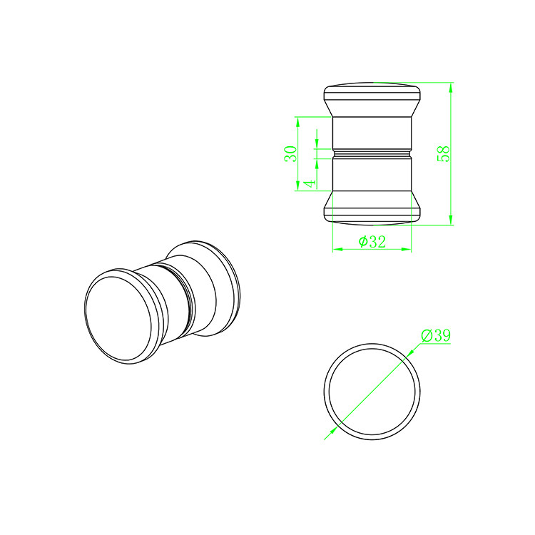 Shower Handle Dimension