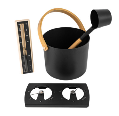Sauna Aluminum Bucket Set V-TZ006 | Wholesale |Factory-Direct Aluminum Cased Thermo-Hygrometer |Logo-Customized Manufacturer direct supply
