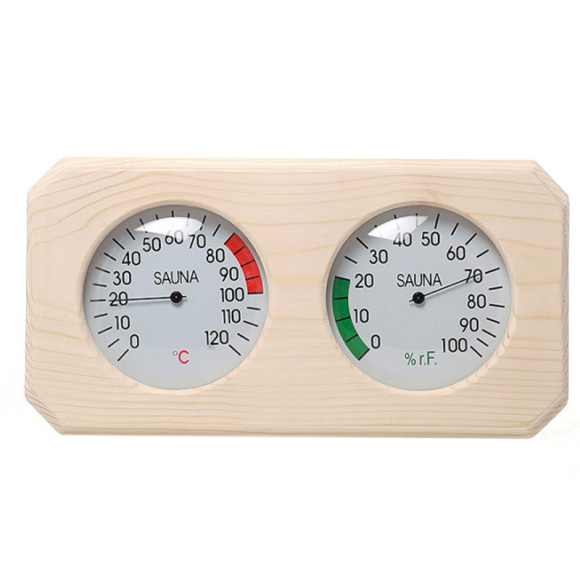 Sauna Thermometer and Hygrometer V-T025 | Wholesale | Commercial Gold-Plated Sauna Thermo | Factory Direct Sale