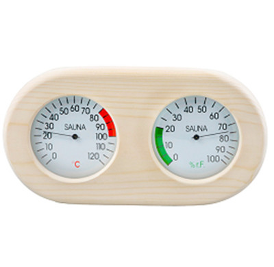 Sauna Thermometer and Hygrometer V-T029 | Wholesale |Pine Design Wooden Sauna Thermo-Hygrometer | Factory Pricing for Bulk Order