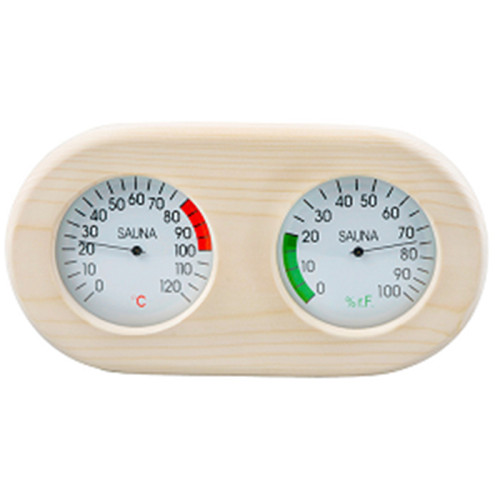 Sauna Thermometer and Hygrometer V-T029 | Wholesale |Pine Design Wooden Sauna Thermo-Hygrometer | Factory Pricing for Bulk Order