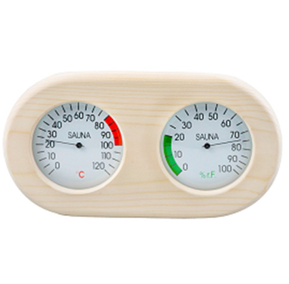 Sauna Thermometer and Hygrometer V-T029 | Wholesale |Pine Design Wooden Sauna Thermo-Hygrometer | Factory Pricing for Bulk Order