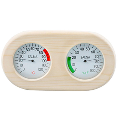 Sauna Thermometer and Hygrometer V-T029 | Wholesale |Pine Design Wooden Sauna Thermo-Hygrometer | Factory Pricing for Bulk Order