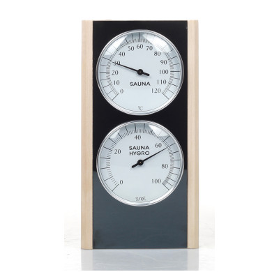 Sauna Thermometer and Hygrometer V-T079 | Wholesale | Aspen Wood Sauna Thermo-Hygrometer for Spa and Commercial Saunas | Support Bulk Order