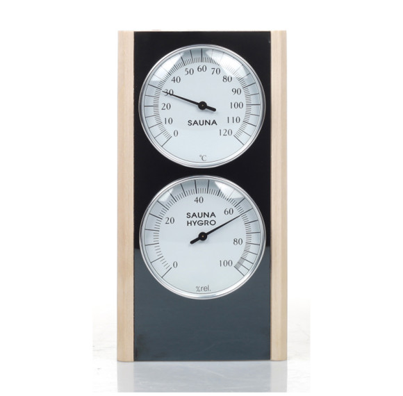 Sauna Thermometer and Hygrometer V-T079 | Wholesale | Aspen Wood Sauna Thermo-Hygrometer for Spa and Commercial Saunas | Support Bulk Order