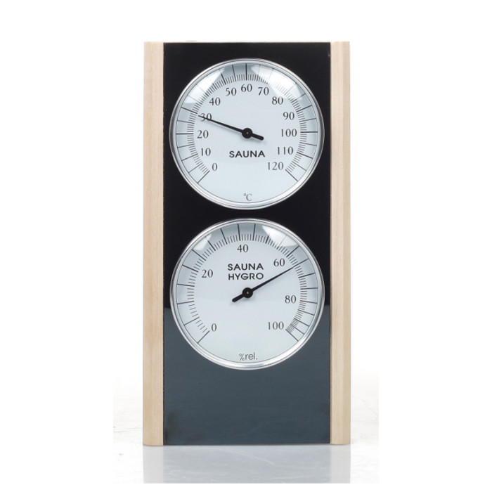 Sauna Thermometer and Hygrometer V-T079 | Wholesale | Aspen Wood Sauna Thermo-Hygrometer for Spa and Commercial Saunas | Support Bulk Order