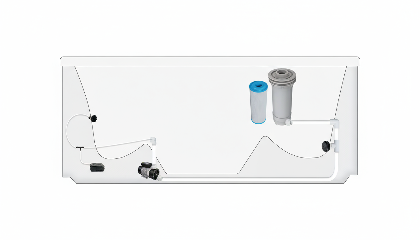 sistema de circulación de la bañera de hidromasaje