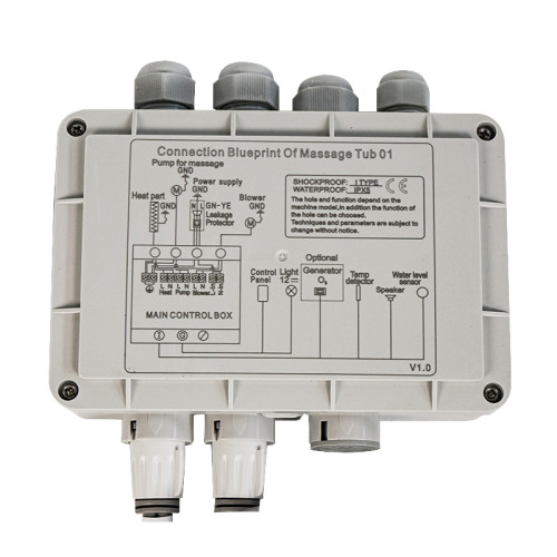 Hot Tub Control Kit H2816 | Wholesale | Bathtub Controller with Control Panel and Control Box – Manages Hydro Pump, Bubble Jets, Lighting, Bluetooth & Heater – Ideal for Spa and Whirlpool Systems