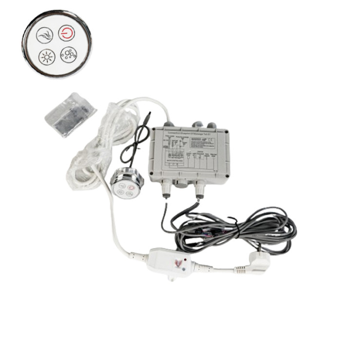 Hot Tub Control Kit H2806 | Wholesale | Bathtub Control System with Control Panel and Control Box – Manages Water Pump, Air Pump & Lighting Functions – Ideal for Spa Installations