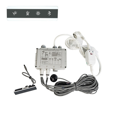 Hot Tub Control Kit H2608A | Wholesale | Bathtub Controller with Control Panel and Control Box – Manages Hydro Pump, Bubble Jets, Lighting, and Bluetooth Functions – Essential for Spa and Whirlpool Installations