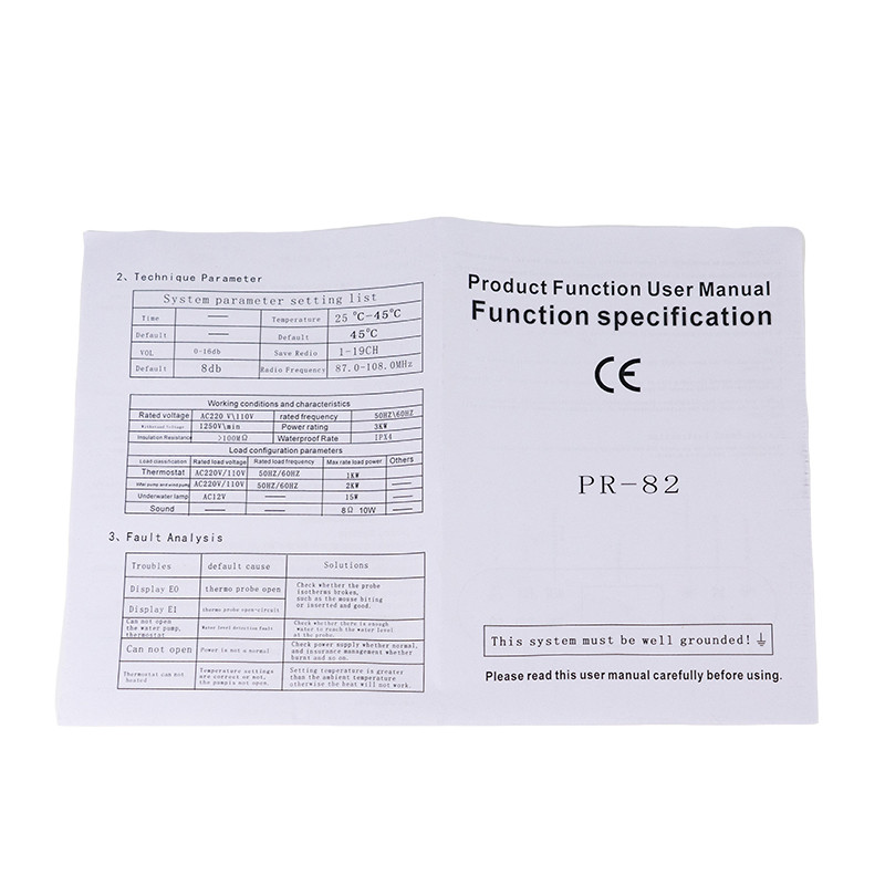 Hot Tub Control Kit PR-82 User Guide