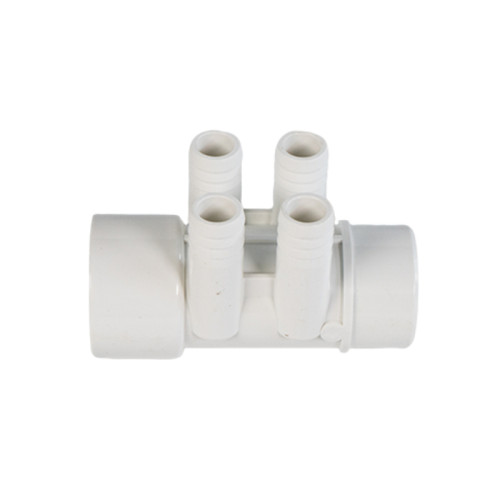 Water Manifold P-3007  | Wholesale | 1.5"" Socket Water Manifold 3/4"" Barb Branches | Matching Soap Dispenser
