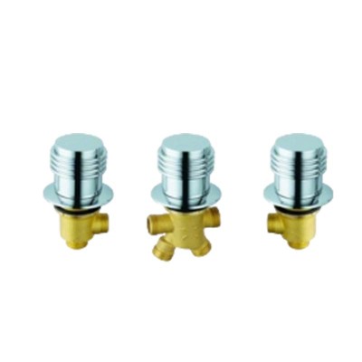 Bathtub Faucet Set MIX07 | Wholesale | chrome-plated round zinc alloy hand knob bathtub valve | global shipping