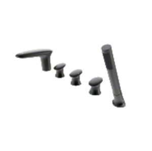 Bathtub Faucet Set LT7076B | Wholesale | 5-hole bathtub mixer set | global distributor partnership
