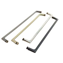 Shower Handle LS-2033 | Wholesale | Square tubular bar with short L-shaped mounting brackets | global shipping