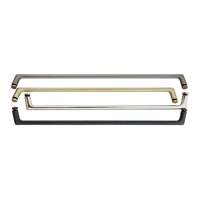 Shower Handle LS-2033 | Wholesale | Square tubular bar with short L-shaped mounting brackets | global shipping