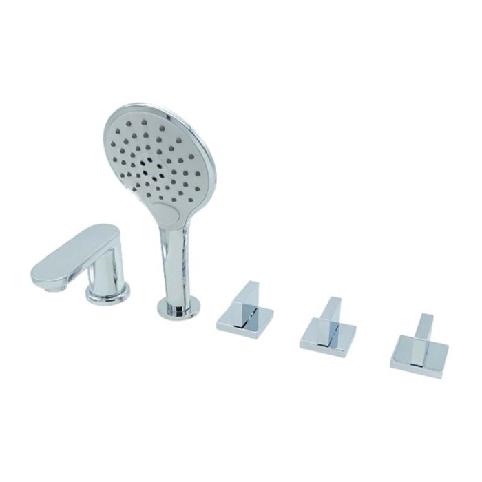 Bathtub Faucet Set LT6003 | Wholesale | 5-hole bathtub mixer tap set | global distributor partnership