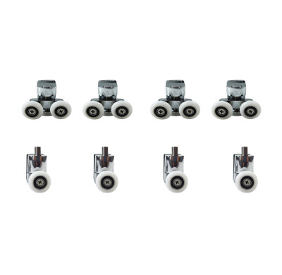 Shower pulley set HL-619 | Wholesale | 4 upper double wheel + 4 lower single wheel heavy-duty set | global distributor partnership