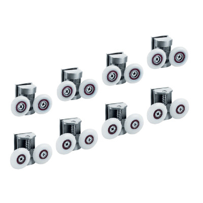 Shower pulley set HL-623 | Wholesale | 4 upper double wheel + 4 lower single wheel heavy-duty set |  wholesale price for bulk orders