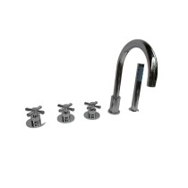 Bathtub Faucet Set LT503 |  Wholesale | three-handle arch spout tub faucet |  bulk supply