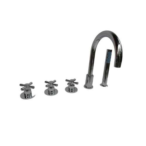 Bathtub Faucet Set LT503 | Wholesale | three-handle arch spout tub faucet | bulk supply