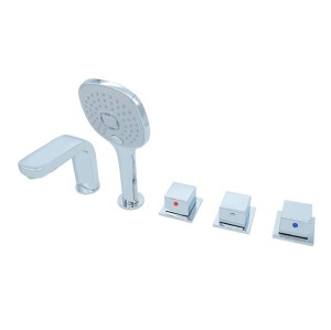 Bathtub Faucet Set LT6017 | Wholesale | independent hot/cold/diverter valves tub faucet | direct from factory