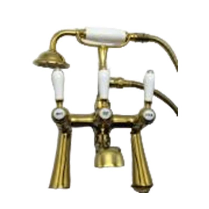 Bathtub Faucet Set LD-90G | Wholesale |  three-handle traditional bath faucet | bulk supply