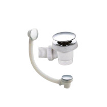 Bathtub Drainer DR-052 | Wholesale | Chromed ABS knob for a sleek bathtub overflow drain | Factory Direct Supply