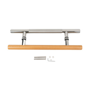 Sauna Glass Door Handle ASZ0248 | Wholesale | Oak Wood and 304 Stainless Steel | Manufacturer Factory Direct