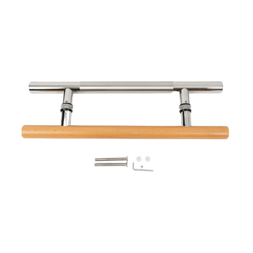 Sauna Glass Door Handle ASZ0248 | Wholesale | Oak Wood and 304 Stainless Steel | Manufacturer Factory Direct