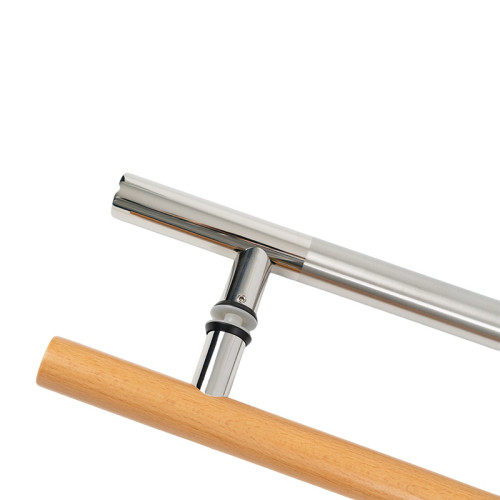 Sauna Glass Door Handle ASZ0248 | Wholesale | Oak Wood and 304 Stainless Steel | Manufacturer Factory Direct