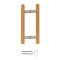 Sauna Glass Door Handle (Model:Classic) | Wholesale | Double-Sided Oak Sauna Door Handles | Factory Direct Supply
