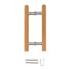 Sauna Glass Door Handle (Model:Classic) | Wholesale | Double-Sided Oak Sauna Door Handles | Factory Direct Supply