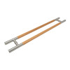 Sauna Glass Door Handle (Model: ELITE) | Wholesale | Double Sided Solid Oak Wood and 304 Brushed Stainless Steel Sauna Door Handles | OEM & ODM Available