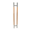 Sauna Glass Door Handle (Model: ELITE) | Wholesale | Double Sided Solid Oak Wood and 304 Brushed Stainless Steel Sauna Door Handles | OEM & ODM Available
