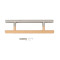 Sauna Glass Door Handle (Model: Guardsman) | Wholesale | Oak Wood and Brushed 304 Stainless Steel | Manufacturer Factory Direct