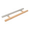 Sauna Glass Door Handle (Model: Guardsman) | Wholesale | Oak Wood and Brushed 304 Stainless Steel | Manufacturer Factory Direct