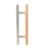 Sauna Glass Door Handle (Model: Guardsman) | Wholesale | Oak Wood and Brushed 304 Stainless Steel | Manufacturer Factory Direct