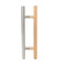 Sauna Glass Door Handle (Model: Guardsman) | Wholesale | Oak Wood and Brushed 304 Stainless Steel | Manufacturer Factory Direct