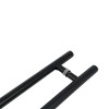 Sauna Glass Door Handle SN-500B | Wholesale | Matte Black RAL9005 Oak Wood and 304 Stainless Steel | Manufacturer Factory Direct