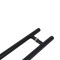Sauna Glass Door Handle SN-500B | Wholesale | Matte Black RAL9005 Oak Wood and 304 Stainless Steel | Manufacturer Factory Direct