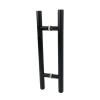 Sauna Glass Door Handle SN-500B | Wholesale | Matte Black RAL9005 Oak Wood and 304 Stainless Steel | Manufacturer Factory Direct