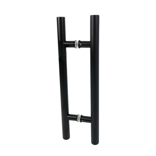 Sauna Glass Door Handle SN-500B | Wholesale | Matte Black RAL9005 Oak Wood and 304 Stainless Steel | Manufacturer Factory Direct
