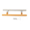 Sauna Door Handle SN-2525 Series | Wholesale | 30x30mm Square Oak Wood and Mirror Stainless Steel | Factory Direct Supply