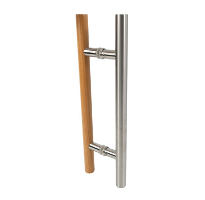 Sauna Door Handle SN-LS Series | Wholesale | Modern Oak & 304 Brushed Stainless Steel Sauna Door Handle | Factory Direct Supply