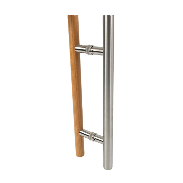 Sauna Door Handle SN-LS Series | Wholesale | Modern Oak & 304 Brushed Stainless Steel Sauna Door Handle | Factory Direct Supply