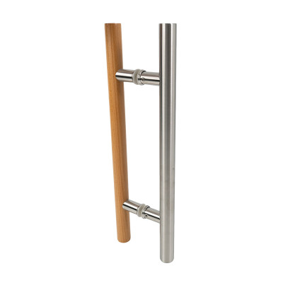 Sauna Door Handle SN-LS Series | Wholesale | Modern Oak & 304 Brushed Stainless Steel Sauna Door Handle | Factory Direct Supply